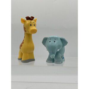 Fisher Price Little People Giraffe and Elephant Zoo Jungle Ark Animals 2017